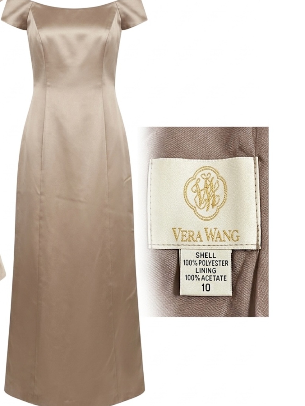 Vera Wang Off-Shoulder Gown (Size 10)